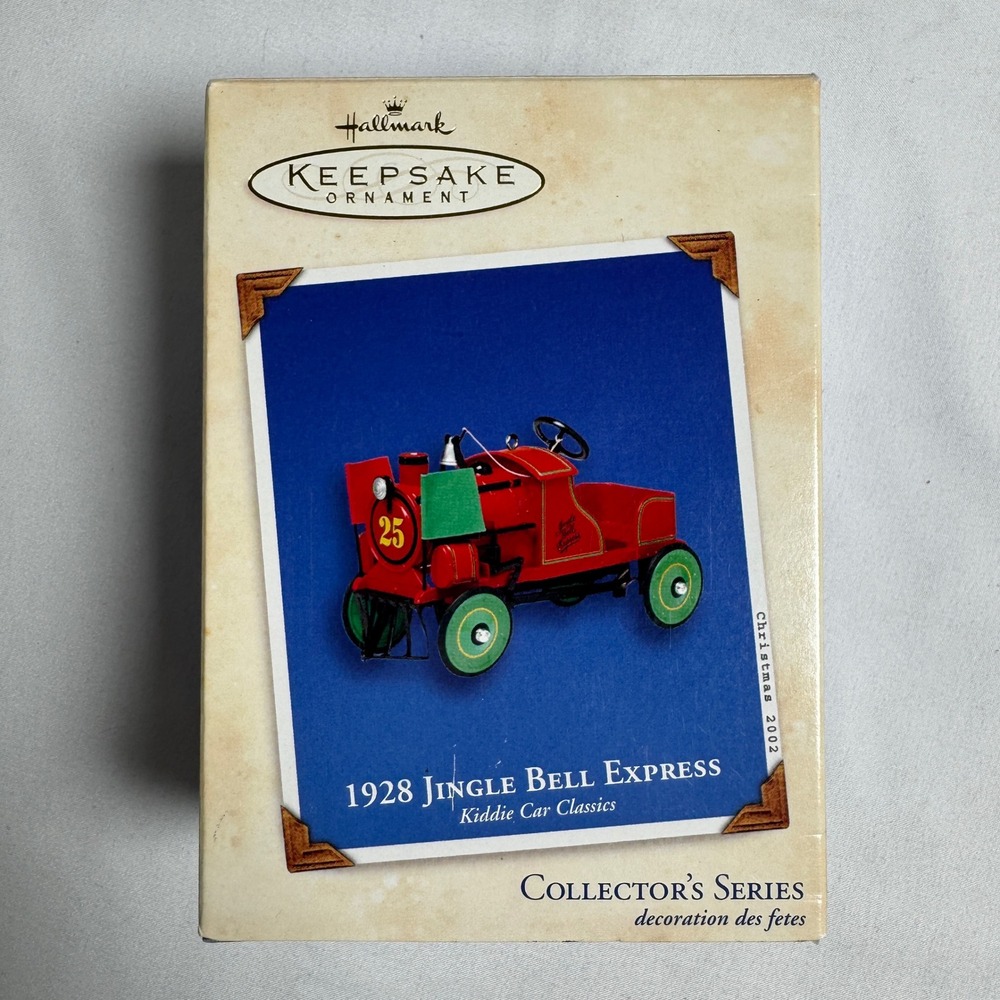 Hallmark Keepsake Ornament 2002 1928 Jingle Bell Express Kiddie Car Classics